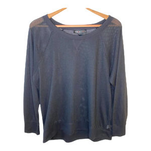 Style&co Sport L fishnet long sleeve top